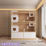 Cat villa solid wood pet store display cabinet house luxury foster breeding cat delivery room cattery custom
