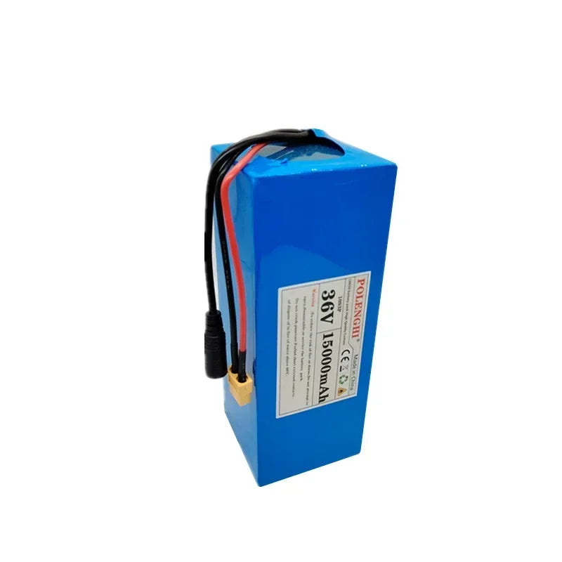 POLENGHI XT-60/T Plug 10S3P 36V 15000mAh 18650 Rechargeable Lithium-Ion Battery Pack, Built-in BMS Circuit Protection Board