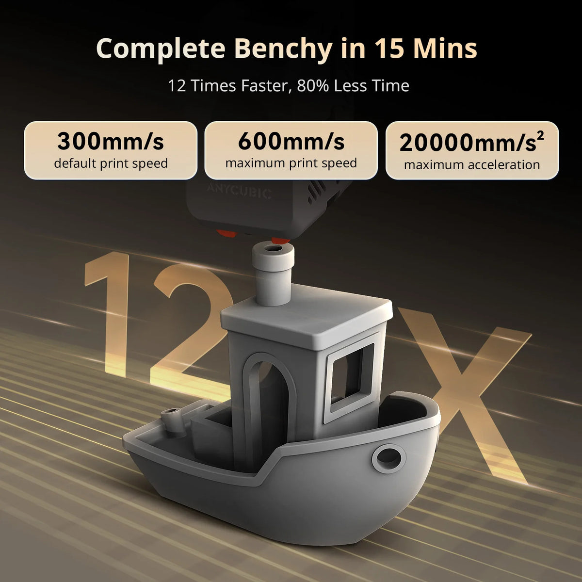 2026 New Anycubic Kobra S1 Max Multicolor 3D Printer Max 600mm/s Fast Speed with 350℃ Hotend Hardened Steel Nozzle 350×350×35