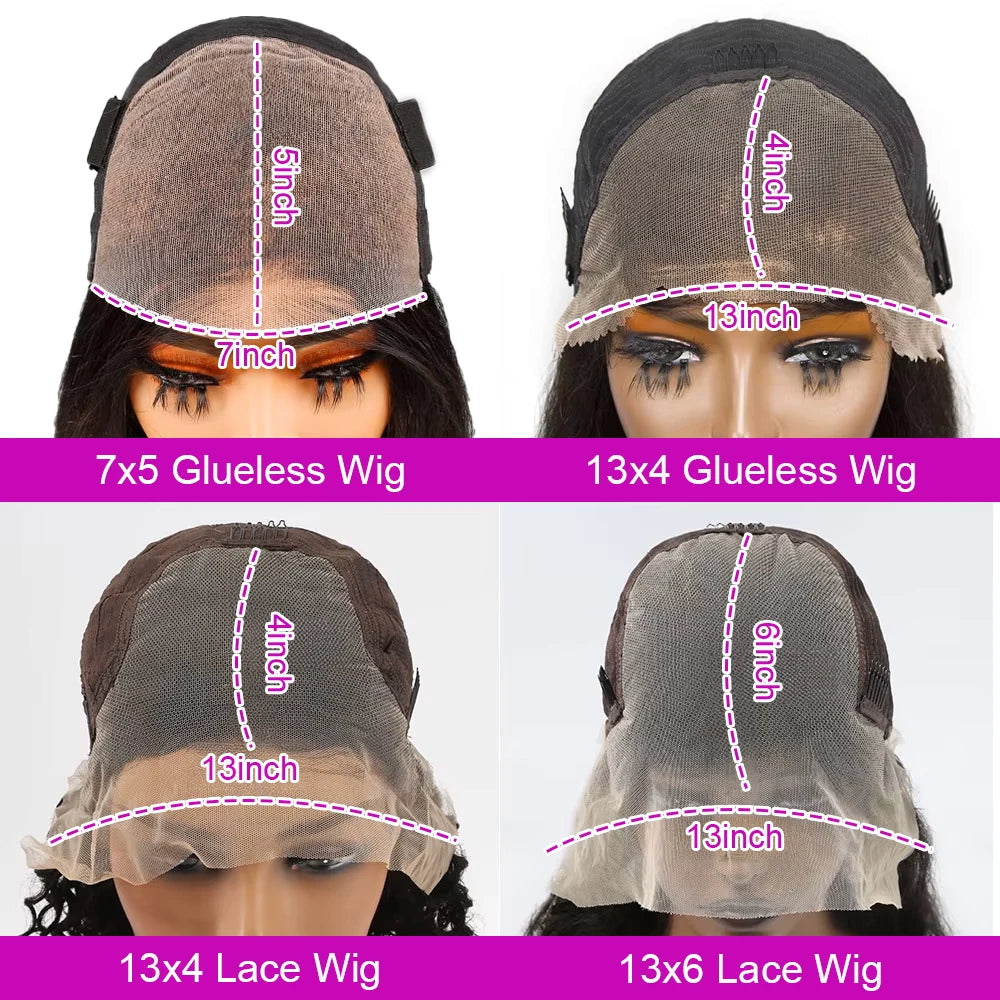 250% Density Body Wave Glueless Wigs Ready To Wear And Go Human Hair PrePlucked Water Wave 13x6 Hd Lace Frontal Wig Human Hair