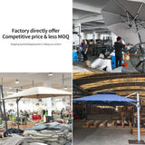Outdoor Aluminum Garden Umbrella UV Resistant Sunshade Patio Umbrella With Base For Hotel Villa Courtyard Park Heavy DutyDurable