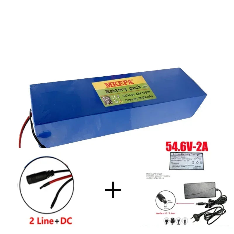 48V 13S3P 36Ah 21700 electric scooter folding takeaway car electric motorcycle lithium ion battery, with BMS，high power