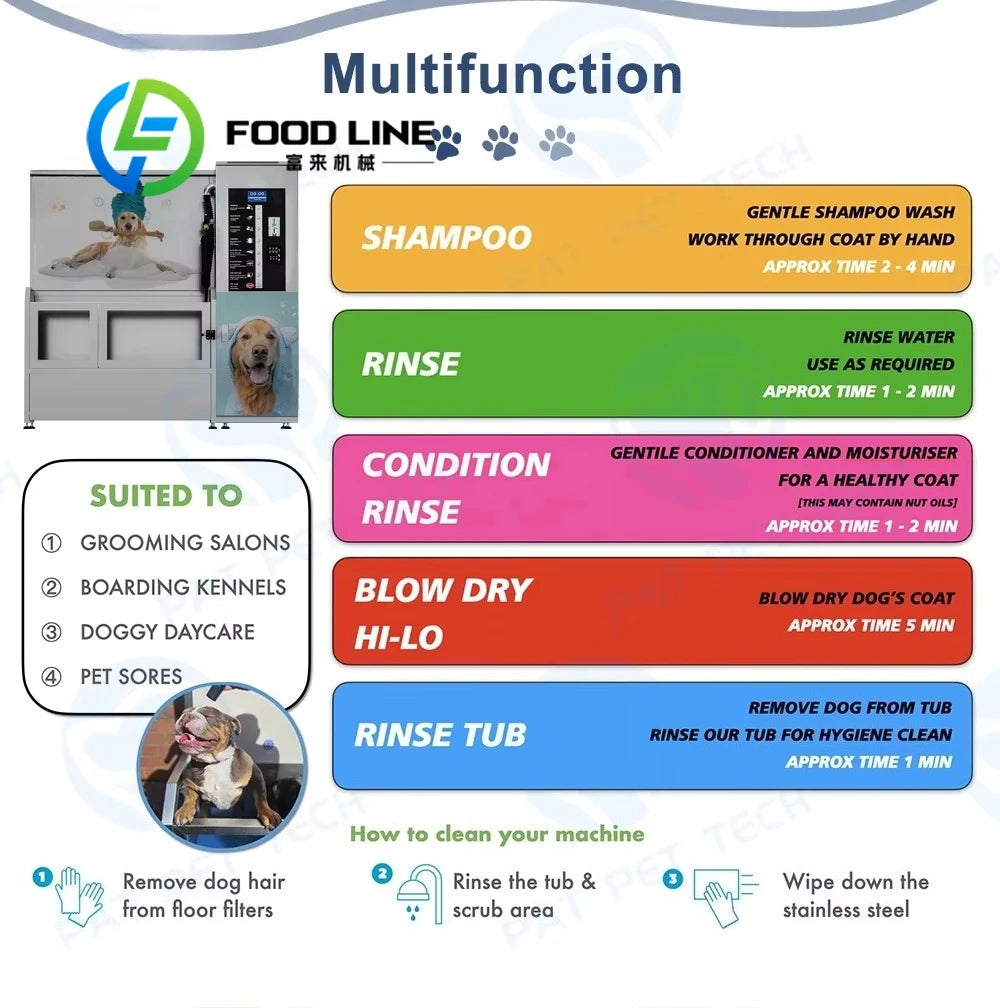 Customize Portable Cat And Dog Grooming Bath Machine Self-Service Dog Wash Station