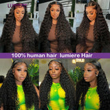 Virgin Raw Afro Kinky Deep Water Curly Wave Bundle With HD Lace Closure Frontal 3/4 Bundle With Frontal Raw Human Hair Extension