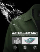 Men's Lightweight Windbreaker Jacket Full Zip Casual Jacket Water-Repellent Coat with Zip Pockets Golf Work Outdoor