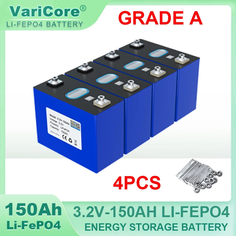 4pcs VariCore 3.2V 360Ah 340Ah 100AH 20Ah 15Ah LiFePO4 Cells Lithium-Iron Phosphate for 4S 12V 24V 48V EV Golf Cart Power Tools
