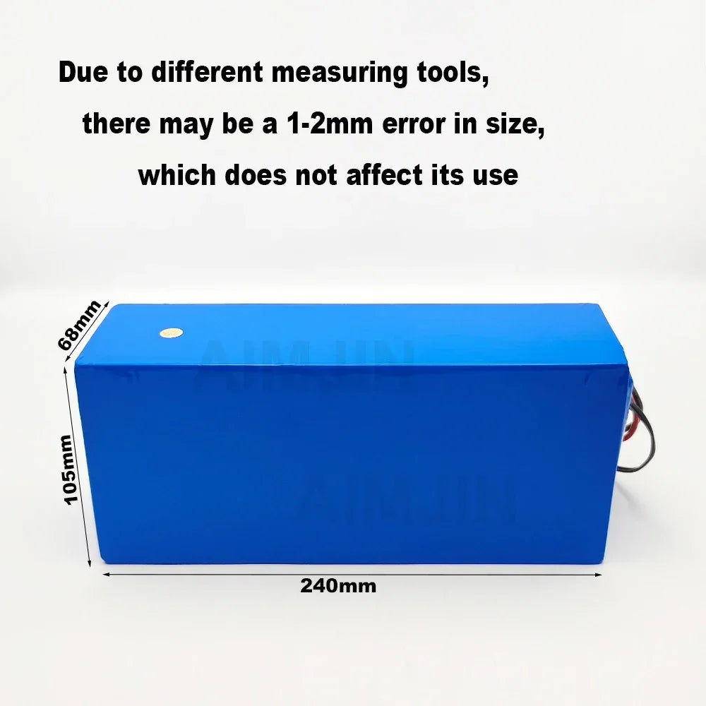 13S5P Battery Pack 48V battery 20Ah 18650 Lithium Suitable for scooters, mountain bikes ，with BMS