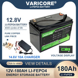 VariCore 12V/24V/36V/48V 360Ah 340Ah 180Ah 100Ah 120Ah LiFePO4 Battery for 4s 8s 10s 16s Solar Touring Car Golf Cart Duty-free