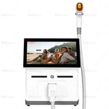 Diode Laser Hair Removal Machine 755nm 808nm 1064nm 3-Wavelength Ice Titanium Painless Body Hair Removal Equipment for Salon