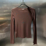 KUCLUT Fashion New Items Sequin Long Sleeve T-shirt For Women Slim Fit Casual Style Perspective Tops Female Trendy 1A2475