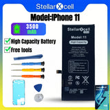 High Cpacity Cell + 7037 TI Ultra Battery Replacement for iPhone StellarXcell11 13mini 15 IP14 Pro Max 12 16 16pro 16promax