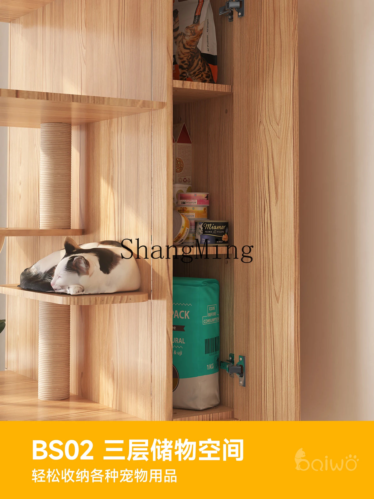 ZYY household advanced sense solid wood cat cage house balcony indoor panoramic glass cabinet