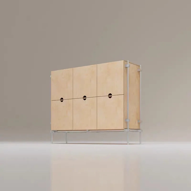 Birch marine board sideboard, industrial style dining room living room storage cabinet drawer living room multi-layer wall stora