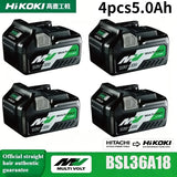 Hitachi HiKOKI 18V/36V 5.0Ah Lithium Battery BSL1840 BSL1850 Fit DS18DSL C18DSL High Power Long Runtime Power Tool Battery