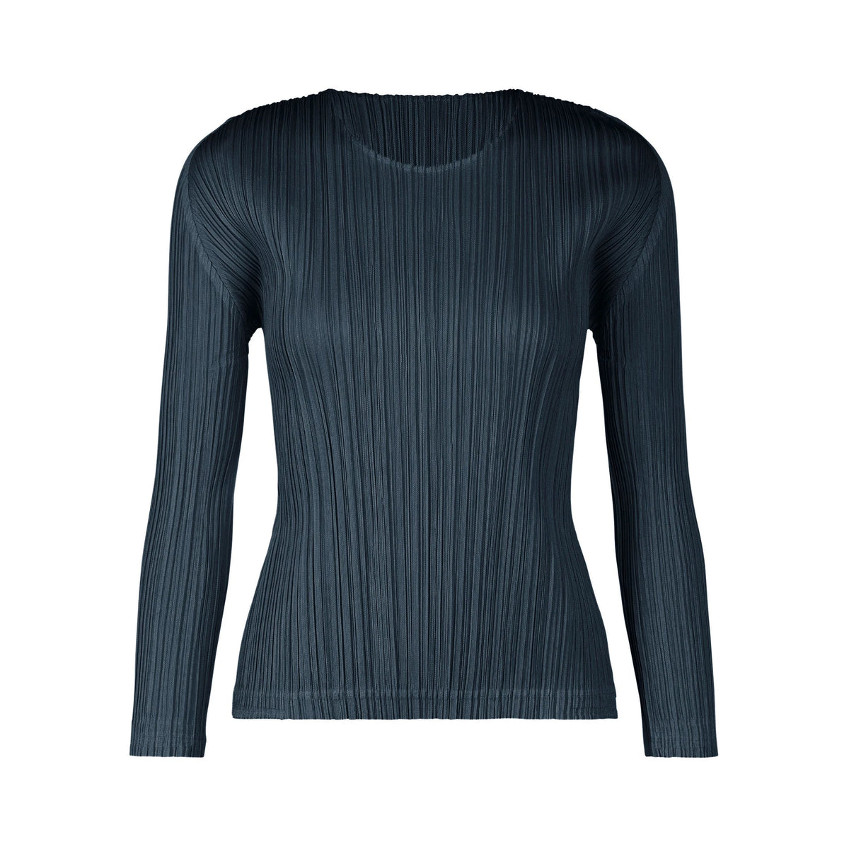Miyake Pleated Causal Long Sleeve Top Women Classical Pleats Please T-shirt