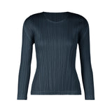Miyake Pleated Causal Long Sleeve Top Women Classical Pleats Please T-shirt