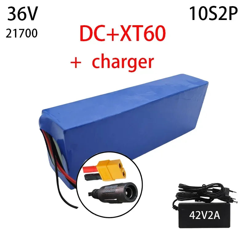10S2P 36V 30Ah Suitable for Motorcycle Electric Bicycle 21700 5C Rechargeable Lithium Battery Pack, Suitable for Scooter BMS