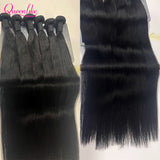 Queenlike 30 Inch Human Hair Bundles Brazilian Raw Hair Weave 1/3/4