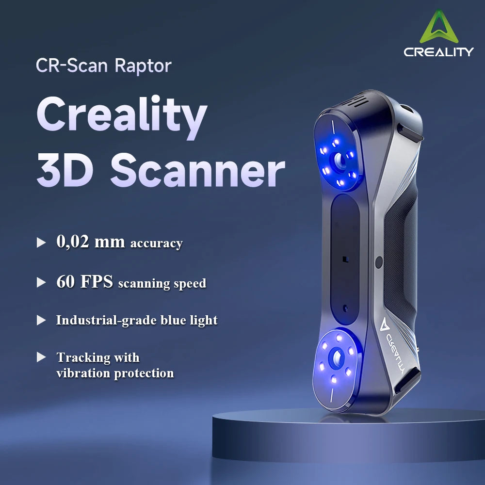 Creality 3D Scanner CR-Scan Raptor 0.02 mm Accuracy Multiple-line Blue & NIR Consumer 3D Scanner Scanning Up to 60FPS Scanning