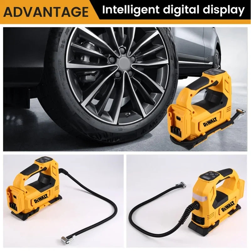 DeWALT 18V 20V Cordless Portable Air Pump Tire Inflator Electric Compressor For Car Motorcycle Bike Rechargeable Power Tool