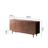North American black walnut dining side cabinet modern simple living room wabi wind solid wood side cabinet floor cabinet storag