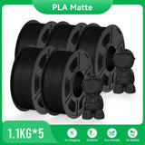 JAYO PLA Matte 3D Printer Filament 1.75mm+/-0.02mm 5/10Rolls 100% No Bubble Non-toxic3D Printing Materials for 3D Printer& Pen
