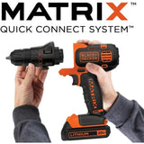 20V MAX Matrix Quick Connect System Cordless Lithium Power Drill and Driver with Battery Included Ideal for Home Repairs DIY P