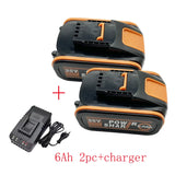 20V Replacement Battery for WORX WA3551 WA3553 WA3570, Power Share Compatible, 4.0Ah / 6.0Ah for Electric Power & Garden Tools