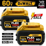 100% Original 20V 5.0Ah 6.0Ah 9.0Ah Battery Power Tool Replacement for DeWalt DCB184 DCB181 DCB182 DCB200 60V 9Ah Battery.