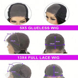 250 Density Water Wave 13x4 HD Lace Front Human Hair Wigs 360 Pre Plucked 13x6 13x4 5x5 Curly Lace Frontal Wigs For Women