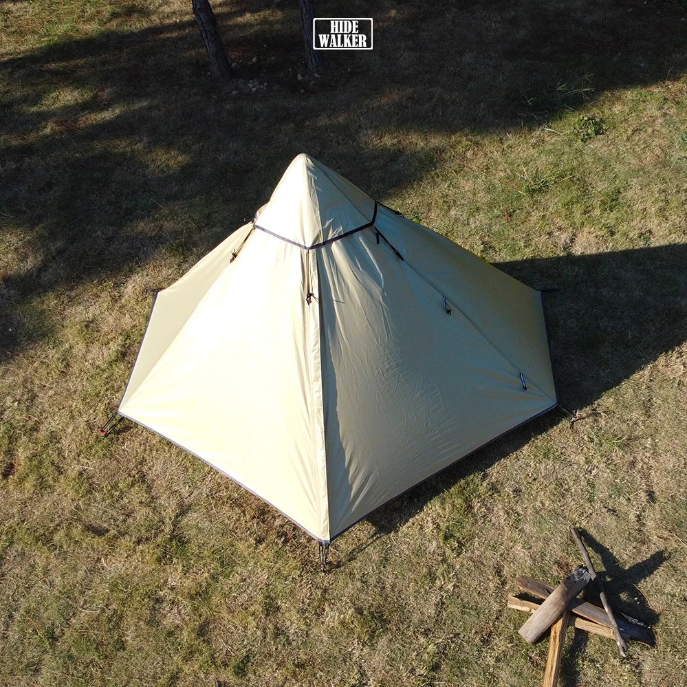 Solo Tent Ultralight Tipi Tent Outdoor Camping Light Pyramid Tent Portable Single Tent Waterproof Hiking Backpacking Trekking