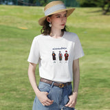 I BELIEVE YOU White Retro Character Embroidered Short Sleeve T-Shirt For Women 2026 Summer New Casual Design Tee Top 2262016360