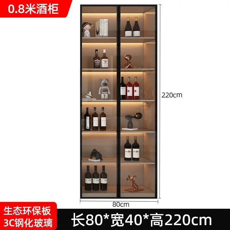 Solid wood wine  high cabinet, locker, integrated entrance cabinet against the wall,