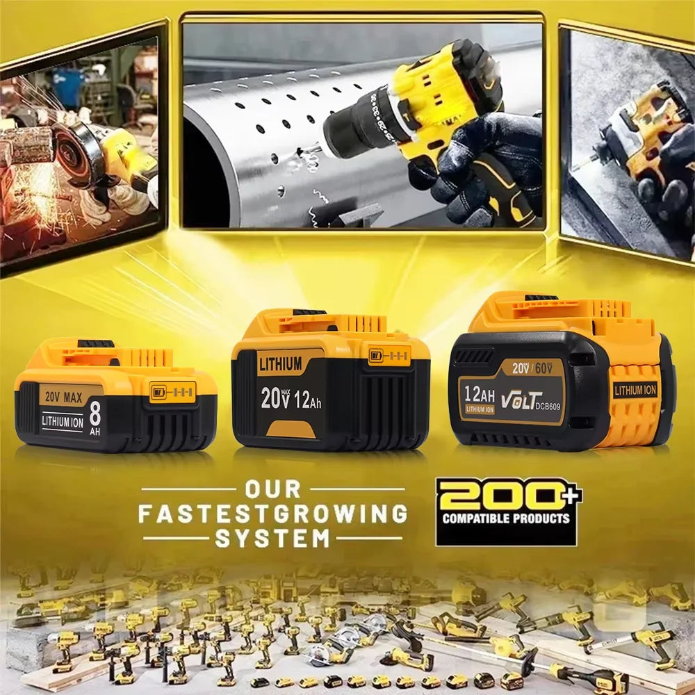12Ah 20V/60V MAX Replacement Battery Compatible with DEWALT DCB612 DCB606 DCB609 FLEXVOLT Power Tools