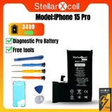 StellarXcell Diagnostic Battery Show Genuine Display Genuine Part No Error for iPhone 12 13Pro 14Plus 15Pro with Free Tools