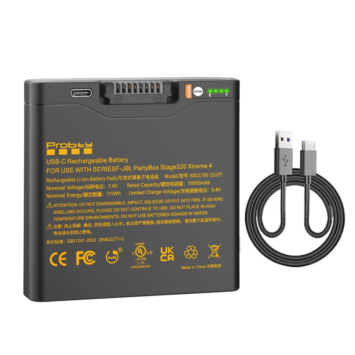 15000mAh Rechargeable Battery for JBL Battery 400 JBL Partybox Stage 320 and for JBL Xtreme 4 Bluetooth Speaker