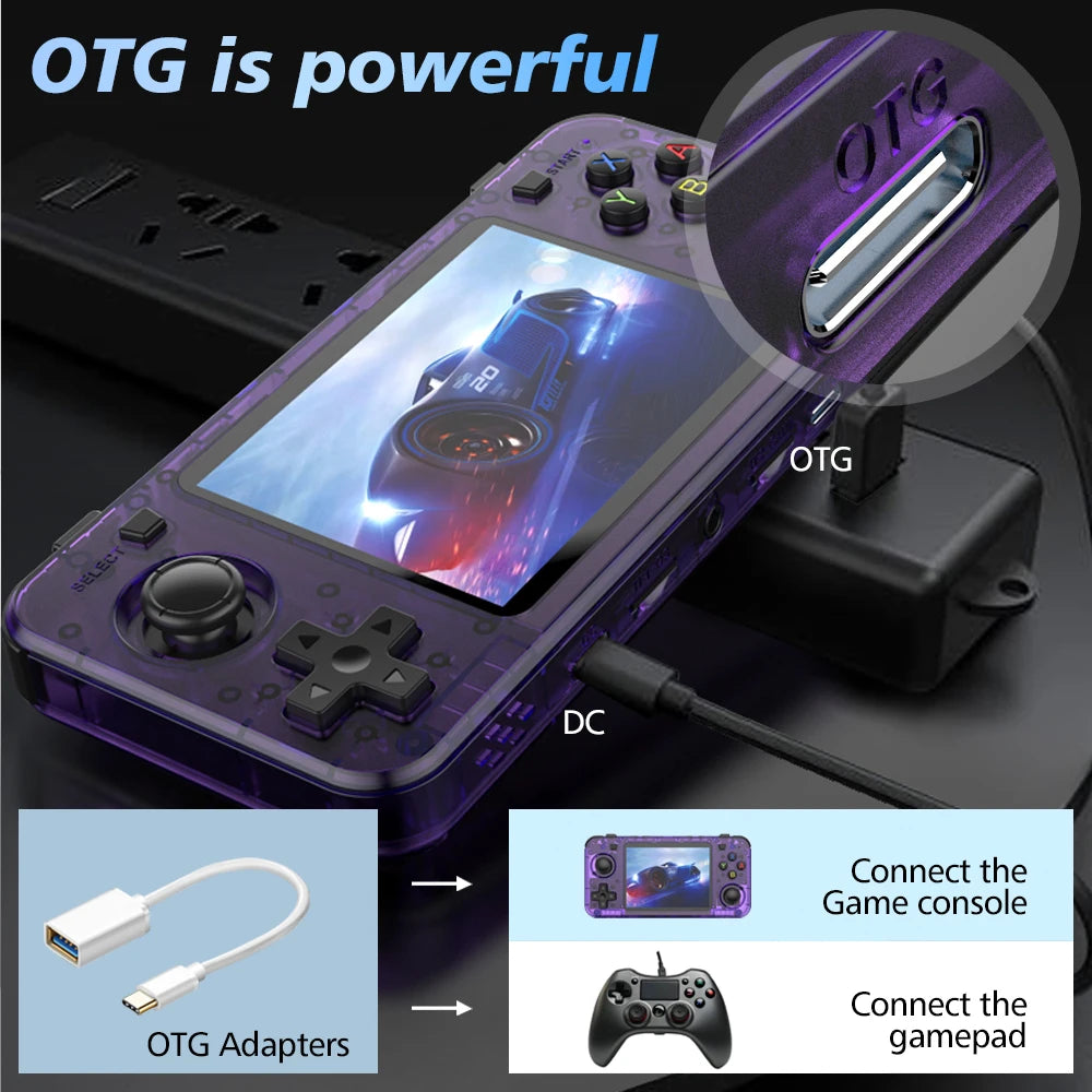 R36H Retro Game Console Handheld Video 3.5 Inch IPS Screen 20000+ Games Portable Pocket Player Horizontal R36S Arkos System