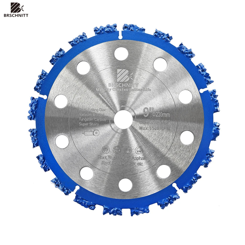 BRSCHNITT Diamond Saw Blades 1PC 9 Inch 230mm for Cutting Wood Roots Stumps Plastic Tubing - Separating Disc for Woodworking