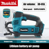 Makita 21V Mini Air Compressor 130PSI 830KPA With LED Light 30-65L Car Electric Air Pump Auto Inflatable Tire Inflator