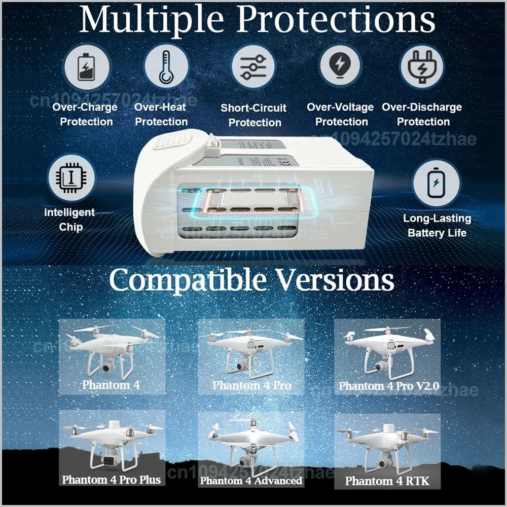 Drone Battery 5870mah for Dji Phantom for DJI Phantom 4 Series Phantom4 Phantom 4 Pro RTK Intelligent Flight Batteries Charger