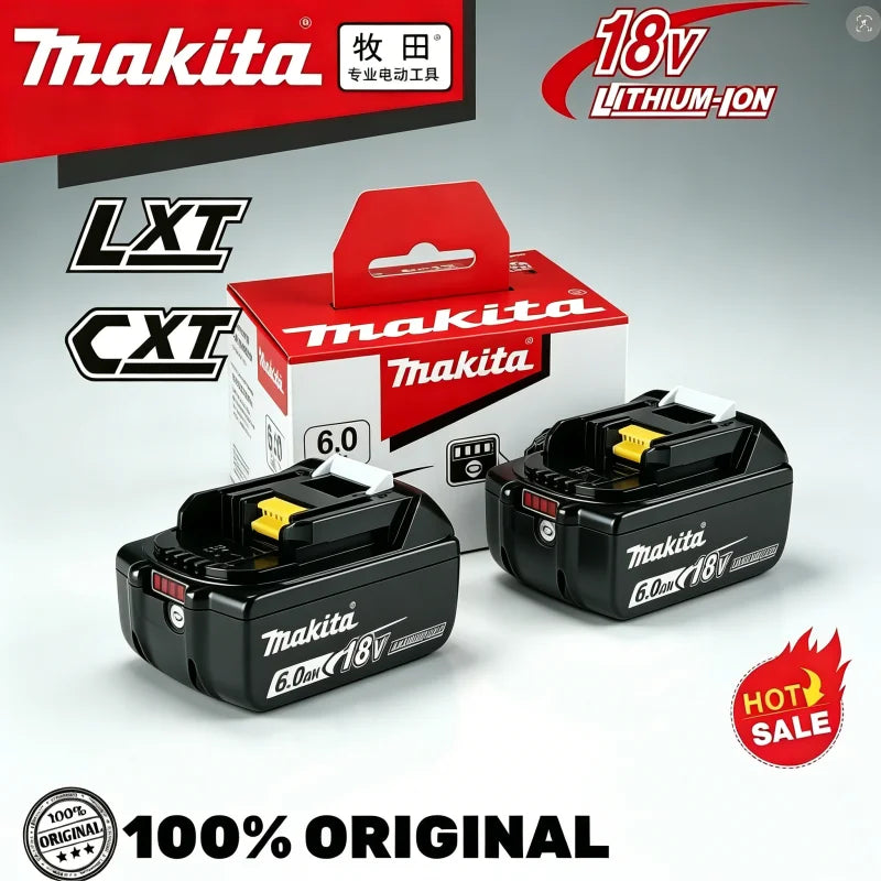 Makita 18V Battery New Original Rechargeable Battery For Makita BL1830B BL1850B BL1850 BL1840 BL1860 BL1815 Replacement Battery
