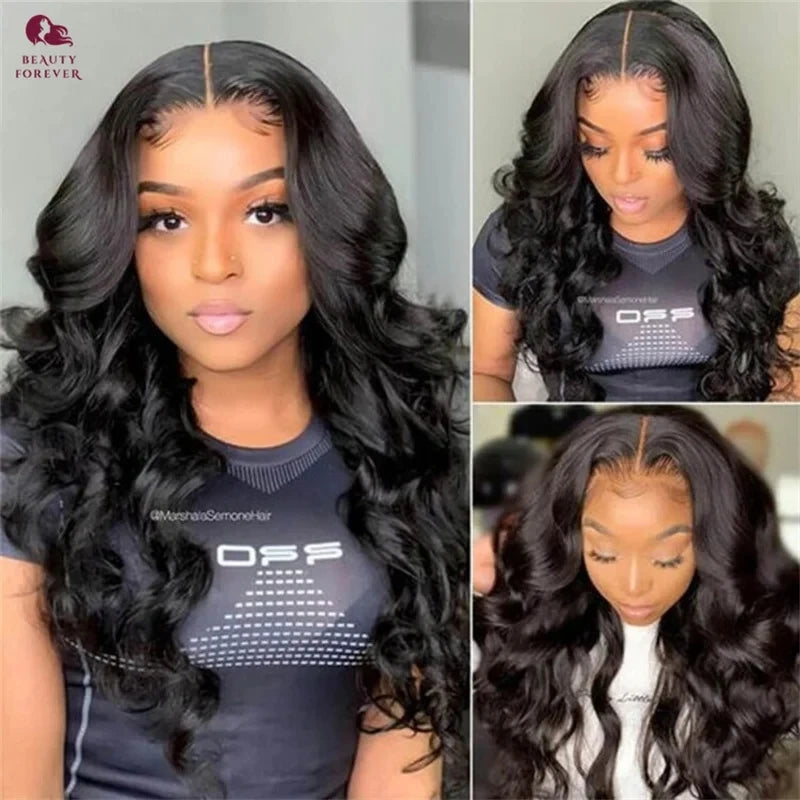 Beautyforever 3D Body Wave 13x4 7x5 Bye KNOTS Glueless Wig Human Hair Ready to Wear Drawstring Human Hair Wig Fits All Size Head