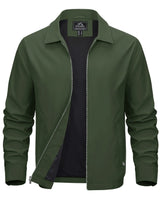 Men's Lightweight Windbreaker Jacket Full Zip Casual Jacket Water-Repellent Coat with Zip Pockets Golf Work Outdoor