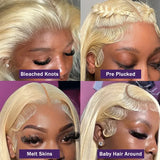613 Blonde Lace Front Wig Human Hair 13X6 Hd Lace Frontal Wig 13X4 Straight Lace Front Wigs 4X4 Closure Wig For Women 30 38 Inch
