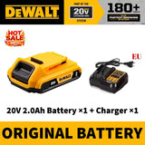 100% Original Dewalt 20V Battery 2AH 9AH Li-Ion Replacement Battery Charger Combo DCB202 DCB609 DCB209 DCB206 Power Tool Battery