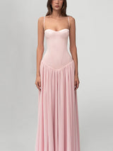 Sultry Elegant Maxi Dress Sexy Party Chiffon Slim Fit Formal Evening Gown Women Summer Date Night Trendy Streetwear