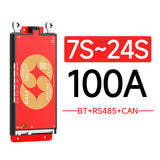 DALY BMS 12V 24V 100A Smart BMS 4S-8S with BT Function 1A Active Balance BMS for LiFePO4 Lithium Ion Battery RS485 CAN