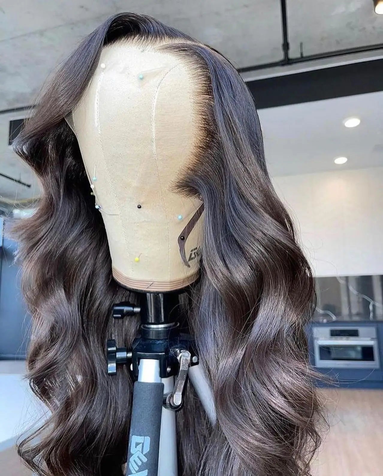 250 Density 40 42 Inch Body Wave Human Hair 13x4 HD Transparent Lace