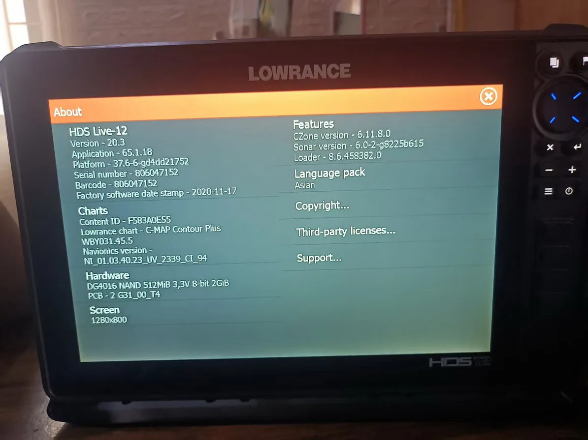 Lowrance HDS Live-12 PRO GPS Marine Chartplotter Yacht, sailboat, navigation fish finder SONAR