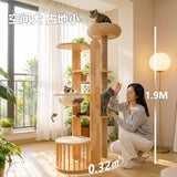 Nordic High-End Cat Tree with Capsule Space Saving Large Cat Scratcher Solid Wood Furniture & Scratchers casitas para gatos FYCT